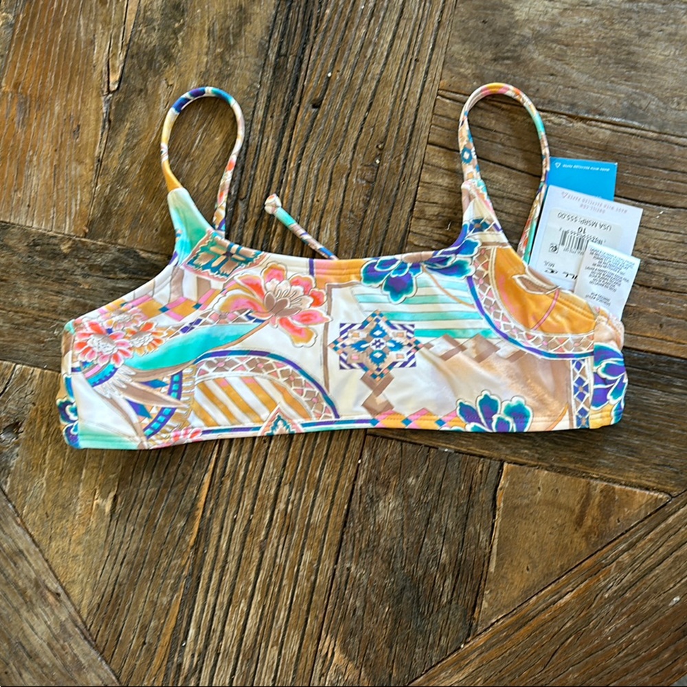O’NEILL Colorful Patterned Bikini Top NEW SIZE 10